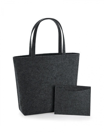 Filz Shopper Charcoal Melange